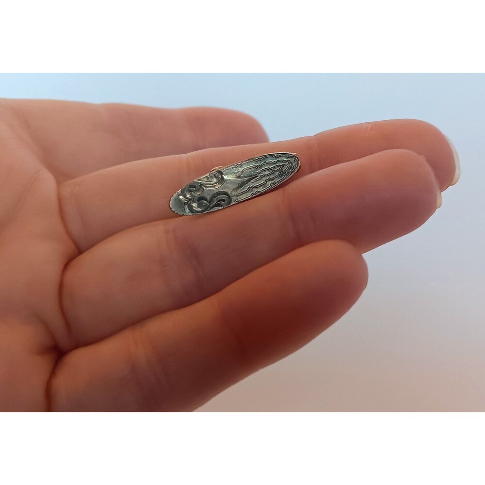 Vintage Victorian Signed GLP Co Tiny Tie Bar Clip 1 in